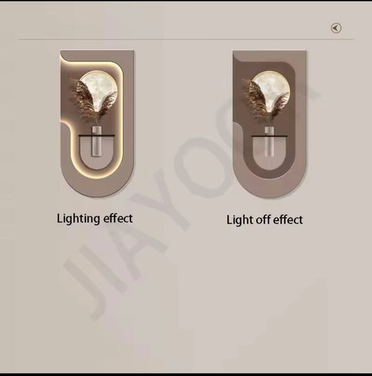 Lunar Pampas LED Wall Art Beige & Warm White Edition