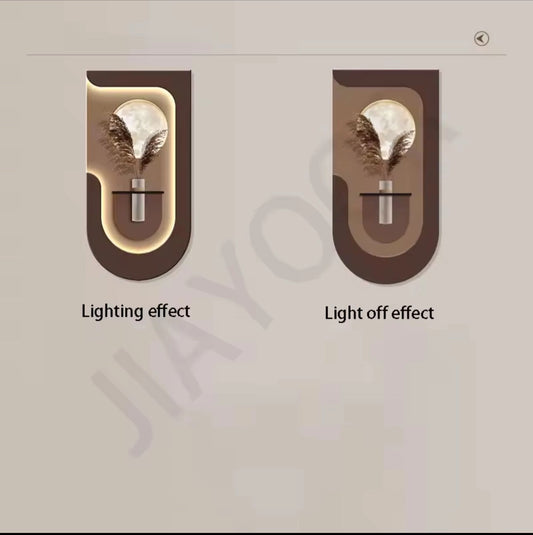 Lunar Pampas LED Wall Art Mocha Brown & Warm White Edition