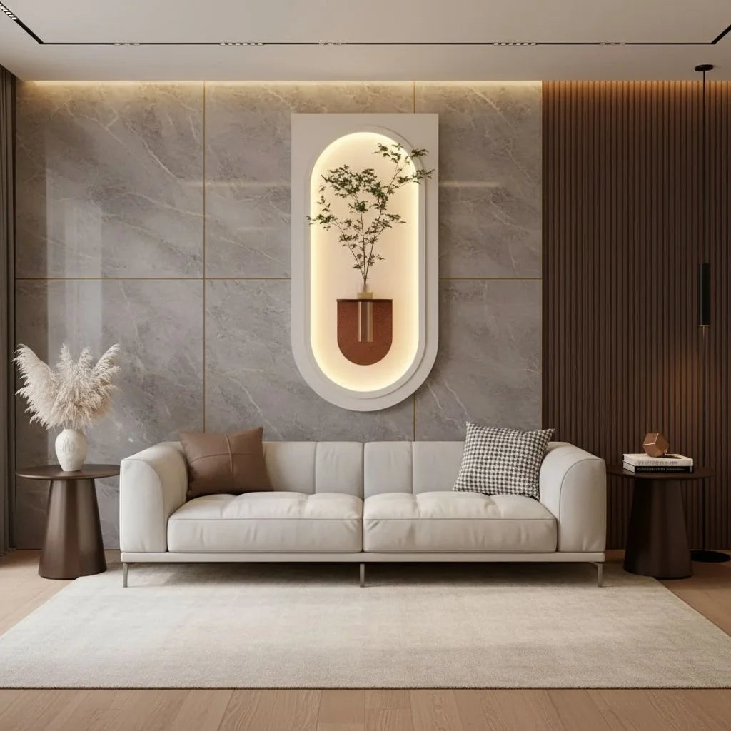 Serenity Botanical LED Wall Art Warm White Glow with Minimalist Design