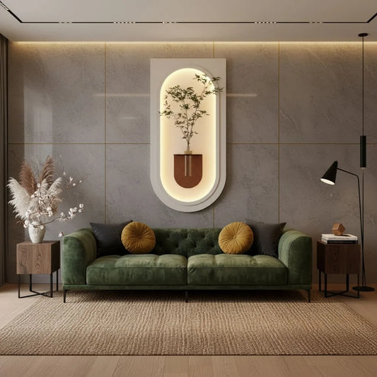 Serenity Botanical LED Wall Art Warm White Glow with Minimalist Design