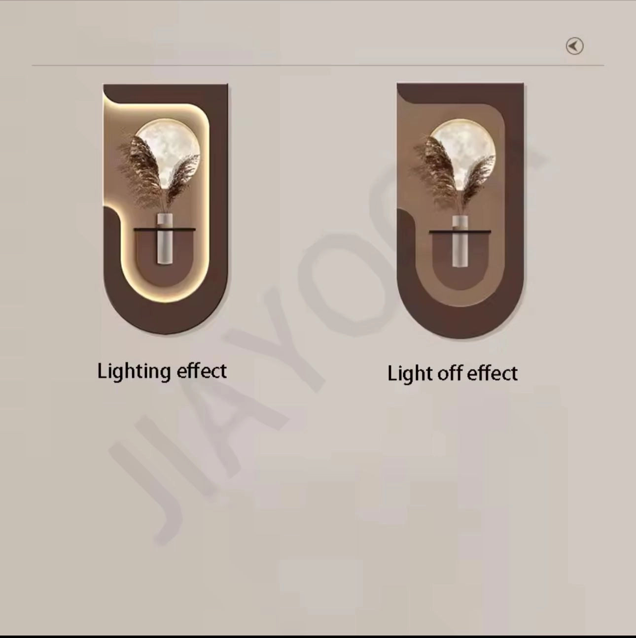 Lunar Pampas LED Wall Art Mocha Brown & Warm White Edition