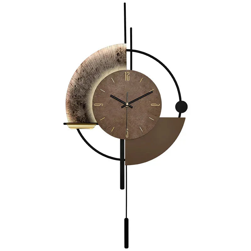 Modern Geometric LED Wall Clock – Luxury Silent Timepiece