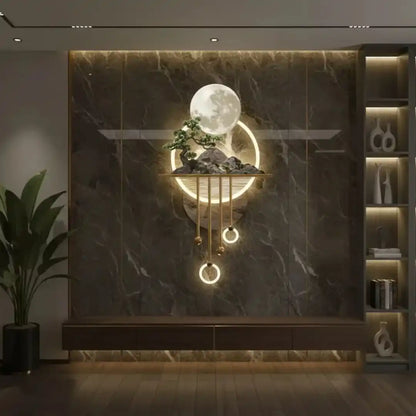 Lunar Harmony LED Wall Art Moonlight Glow