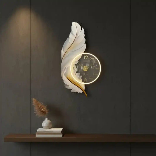 Feather Halo LED Wall Clock-Blue