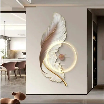 Feather Halo LED Wall Clock-Green