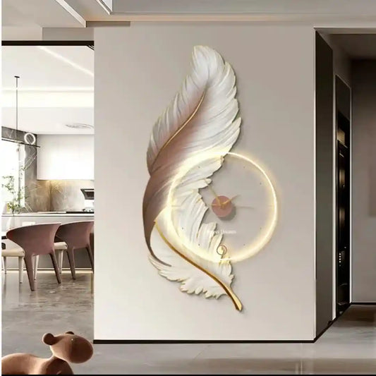 Feather Halo LED Wall Clock-Green